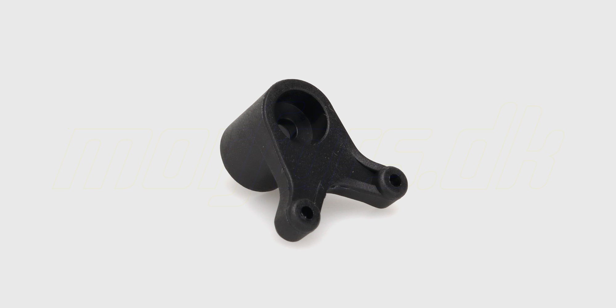 Sort Spirit XL servo saver i plast til beskyttelse af styreservoen på en fjernstyret bil.
