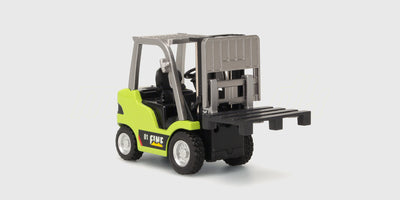 Grøn Mini Engineering Car gaffeltruck med løfteplade