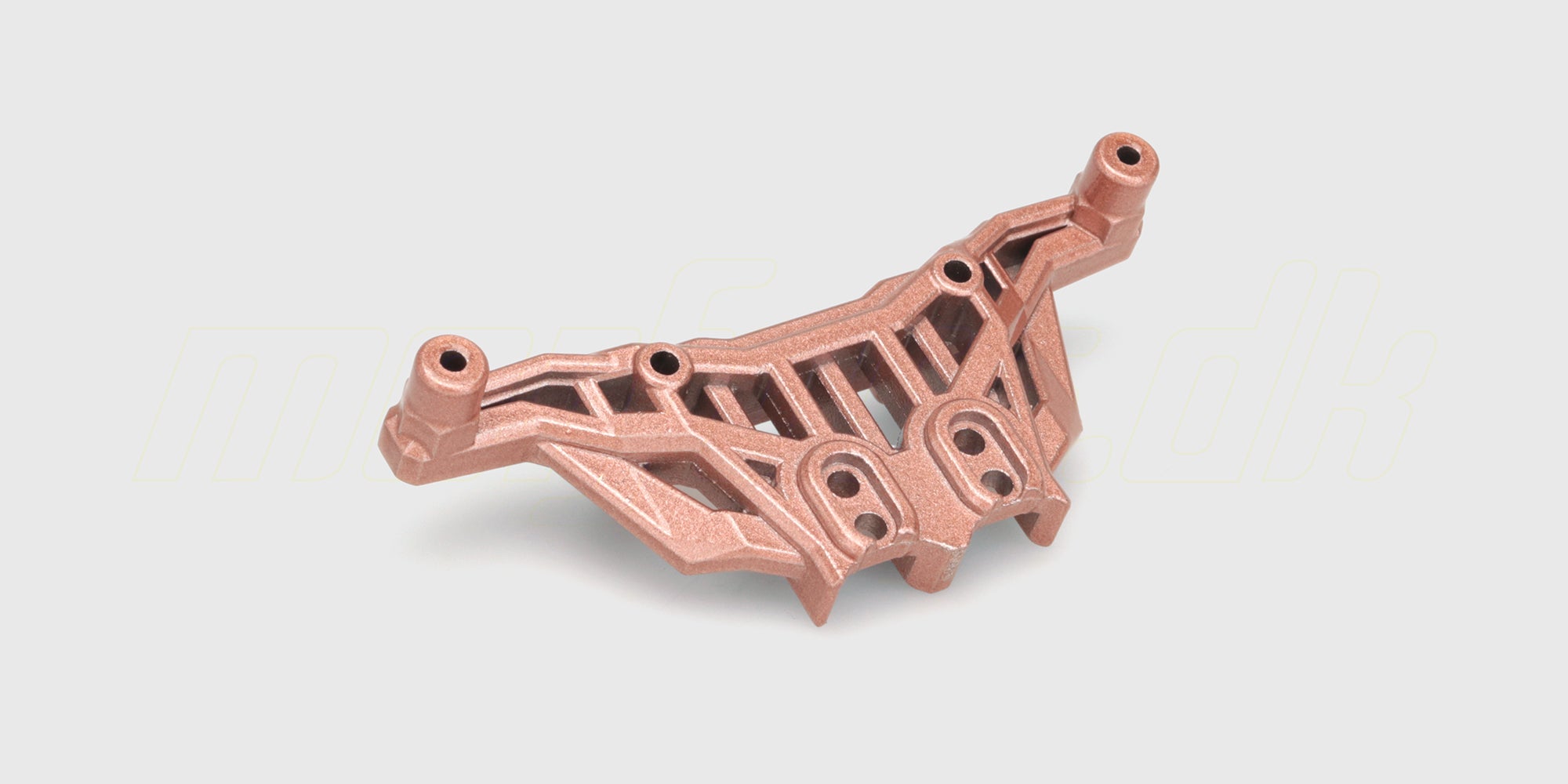 Sort XLH front shock tower i plast til montering af affjedring på en fjernstyret bil.