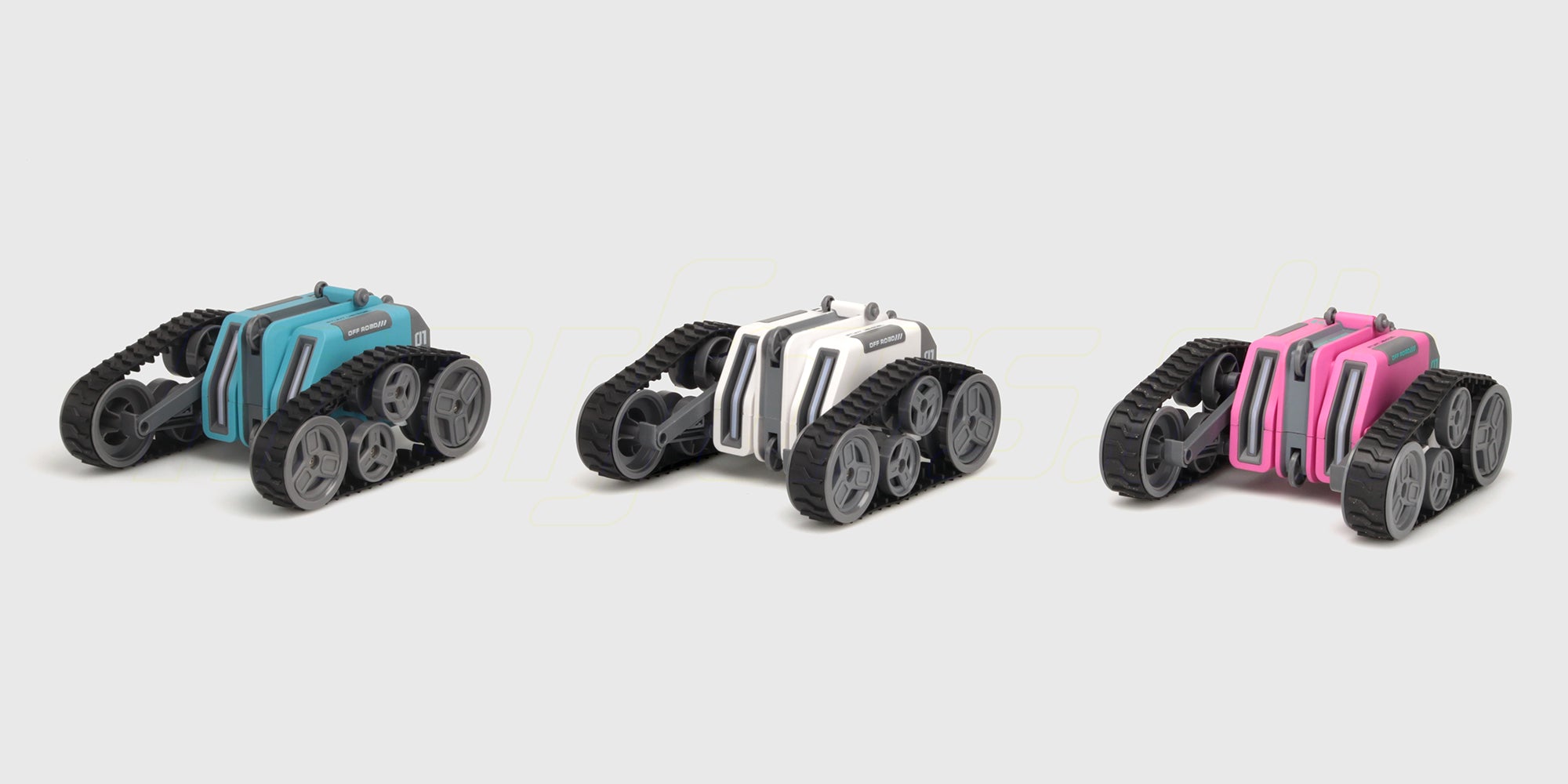 Grøn EXOST Stunt Tank fjernstyret bil med larvefødder til kørsel i alt terræn.